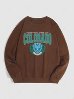 Sweat-shirt Lettre Graphique COLORADO TENNIS CLUB L Café profond