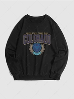 Sweat-shirt Lettre Graphique COLORADO TENNIS CLUB L Noir