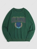 Sweat-shirt Lettre Graphique COLORADO TENNIS CLUB M Vert profond