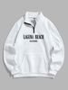 Sweat-shirt Lettre LAGUNA BEACH Grande Capacité Thermique en Molleton L Blanc