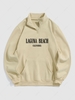 Sweat-shirt Lettre LAGUNA BEACH Grande Capacité Thermique en Molleton Xl Café lumière