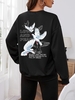 Sweat-shirt LOVE AND PEACE M Noir