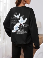 Sweat-shirt LOVE AND PEACE M Noir