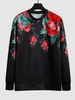 Sweat-shirt Motif de Fleur L Noir