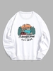 Sweat-shirt Motif de Montagne Lettre Graphique Xl Blanc