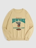Sweat-shirt Pull-over à Imprimé Lettre et Basket-ball L Café lumière