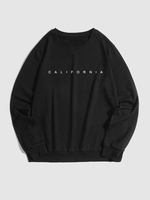 Sweat-shirt Pull-over à Lettre "CALIFORNIA" M Noir
