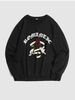 Sweat-shirt Pull-over Motif de Rose ROMANTIC Halloween M Noir