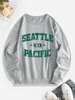 Sweat-shirt Pull-over Over 4 Mètres Coupé et Lettre B Xl Gris