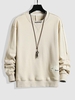 Sweat-shirt Pull-over Patch Lettre Brodée Décor M Jaune clair