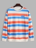 Sweat-shirt Pull-over Rayé à Imprimé Paris L Multi a
