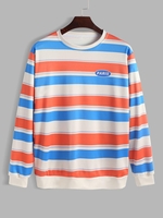 Sweat-shirt Pull-over Rayé à Imprimé Paris L Multi a