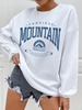 Sweat-shirt Ras du Cou Imprimé Message "Stockho" L Blanc
