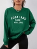 Sweat-shirt Sportif à Imprimé Soleil Graphique L Vert profond
