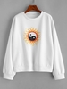 Sweat-shirt Soleil Etoile Graphique M Blanc