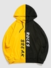 Sweat à Capuche Panneau Bicolore Break Rules 2xl Jaune