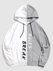Sweat à Capuche Panneau Bicolore Break Rules L Gris clair