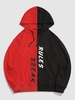 Sweat à Capuche Panneau Bicolore Break Rules M Rouge