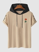 T-shirt à Capuche à Imprimé Gothique Rose Lettre Xl Café lumière