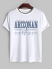 T-shirt à Imprimé ARIZONAN Cactus et Désert à Col Rond L Blanc