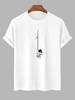 T-shirt à Imprimé Astronaute Graphique à Manches Courtes 2xl Blanc