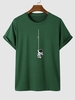 T-shirt à Imprimé Astronaute Graphique à Manches Courtes 2xl Vert profond