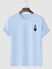 T-shirt à Imprimé Cœur et Carte à jouer M Bleu clair