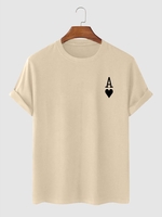 T-shirt à Imprimé Cœur et Carte à jouer M Café lumière
