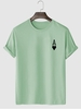 T-shirt à Imprimé Cœur et Carte à jouer M Vert clair