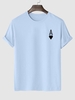T-shirt à Imprimé Cœur et Carte à jouer Xl Bleu clair