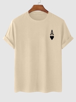 T-shirt à Imprimé Cœur et Carte à jouer Xl Café lumière