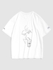 T-shirt à Imprimé Dessin Animé à Goutte Epaule 2xl Blanc