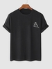 T-shirt à Imprimé Dinosaure à Manches Courtes Xl Noir