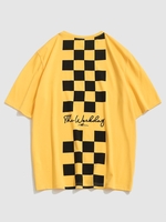 T-shirt à Imprimé Lettre à Manches Courtes Esthétique Y2K 2xl Jaune