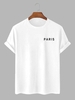 T-shirt à Imprimé Lettre à Manches Courtes Xl Blanc