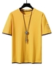 T-shirt à Imprimé Lettre en Blocs de Couleurs Xs Jaune