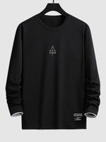 T-shirt à Imprimé Lettre Fausse Deux Pièces M Noir