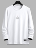 T-shirt à Imprimé Lettre Fausse Deux Pièces S Blanc