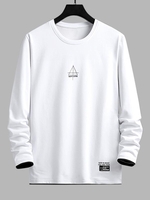 T-shirt à Imprimé Lettre Fausse Deux Pièces S Blanc