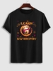 T-shirt à Imprimé Lettre Figure Graphique à Manches Courtes Xl Noir