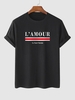 T-shirt à Imprimé Lettre L