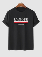 T-shirt à Imprimé Lettre L