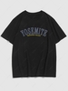 T-shirt à Imprimé Lettre Point de Boutonnière Séduisante de Style Simple 2xl Noir
