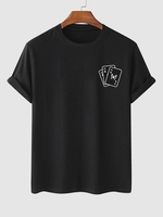T-shirt à Imprimé Papillon Cœur Graphique à Manches Courtes S Noir