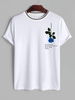 T-shirt à Imprimé Rose et Slogan à Col Rond Xl Blanc