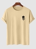 T-shirt à Imprimé Rose Manches Courtes Xl Café lumière