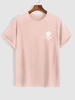 T-shirt à Imprimé Rose Manches Courtes Xl Rose clair