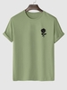 T-shirt à Imprimé Rose Manches Courtes Xl Vert profond
