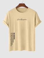 T-shirt à Imprimé Slogan Los Angeles à Manches Courtes L Café lumière