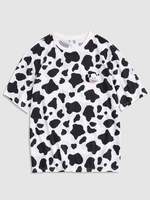 T-shirt à Imprimé Vache Détaillé L Blanc